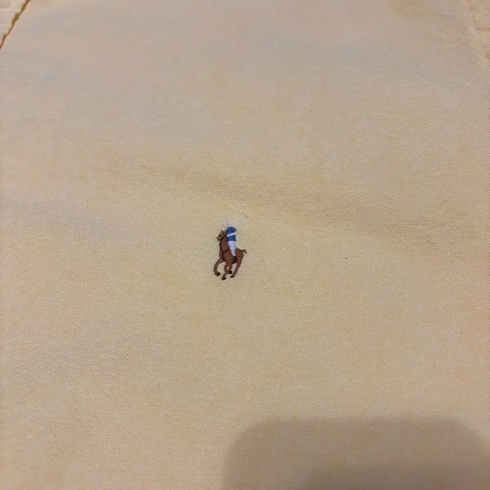 Polo Ralph Lauren Yellow Oxford Shirt 2XB Big Button Down Pony Logo